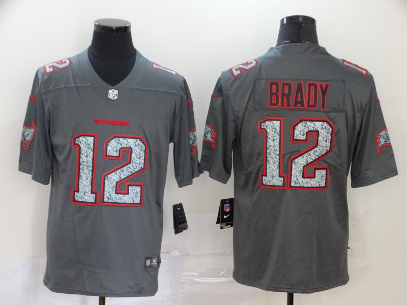 Men's Tampa Bay Buccaneers Tom Brady #12 Gray Alternate Jersey
